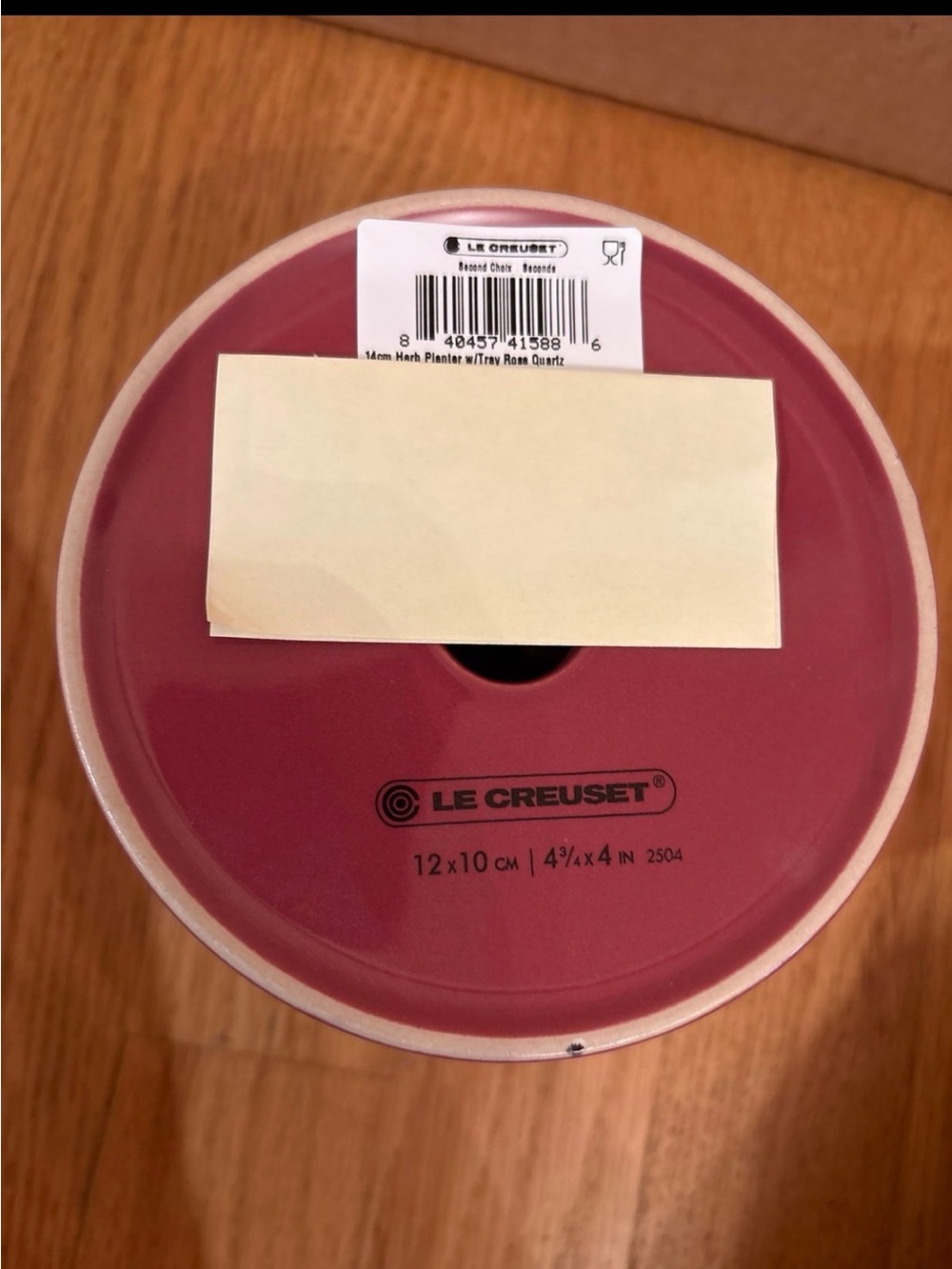 Le Creuset Rose Quartz Glazed Stoneware Herb Planter with Tray - Picture 8 of 8